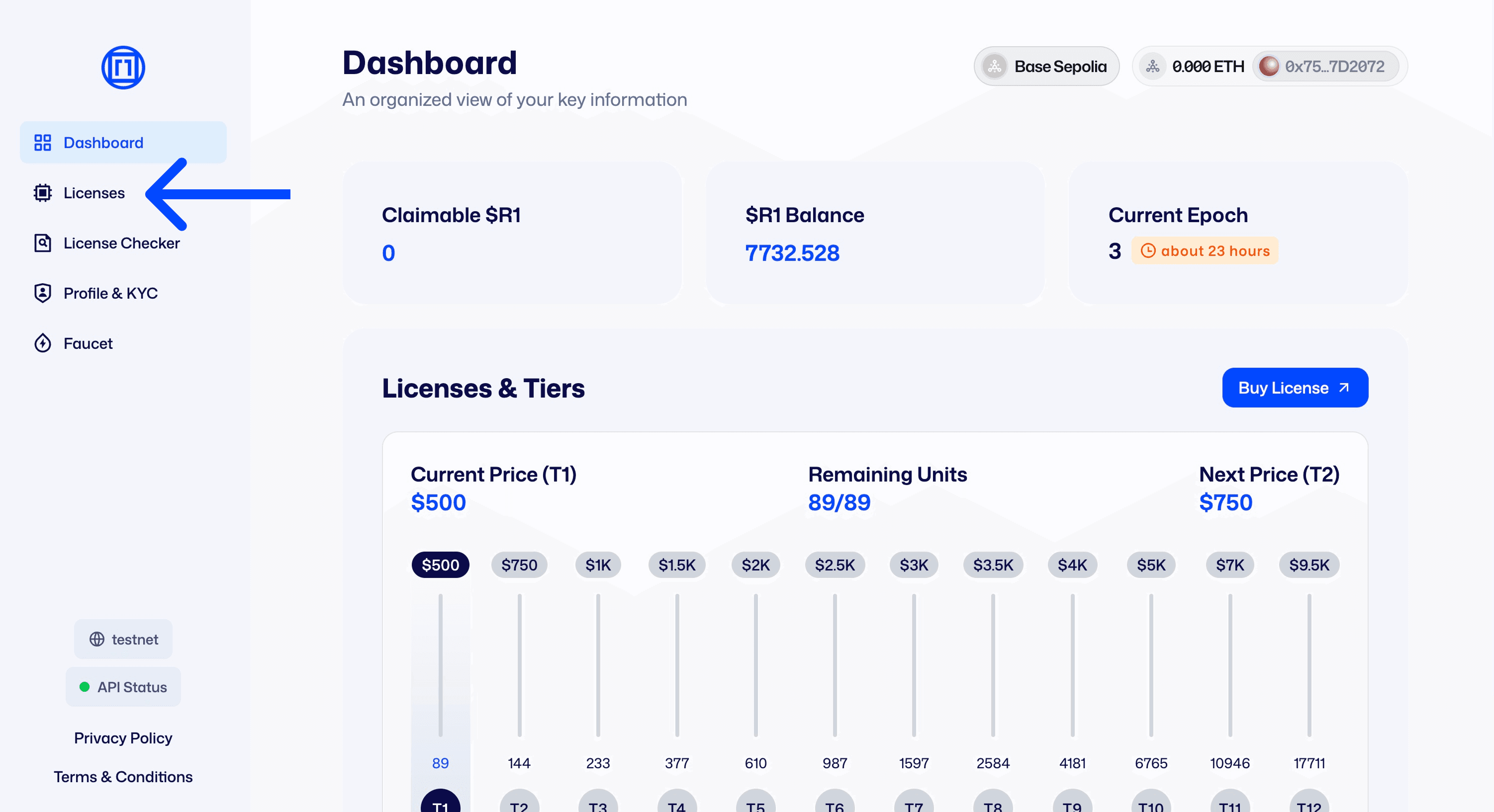 License Page