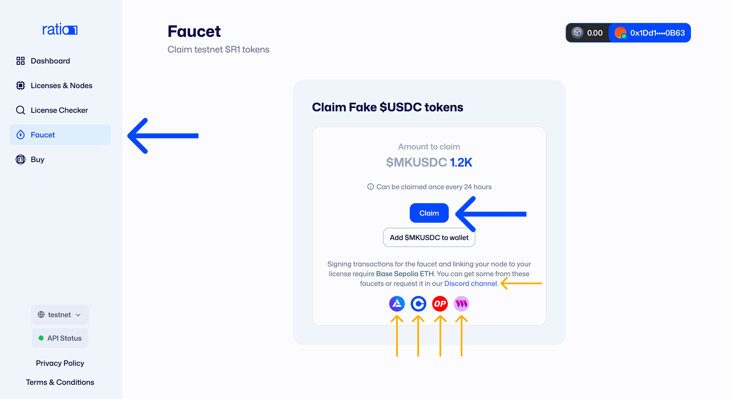 Test USDC Token Faucet